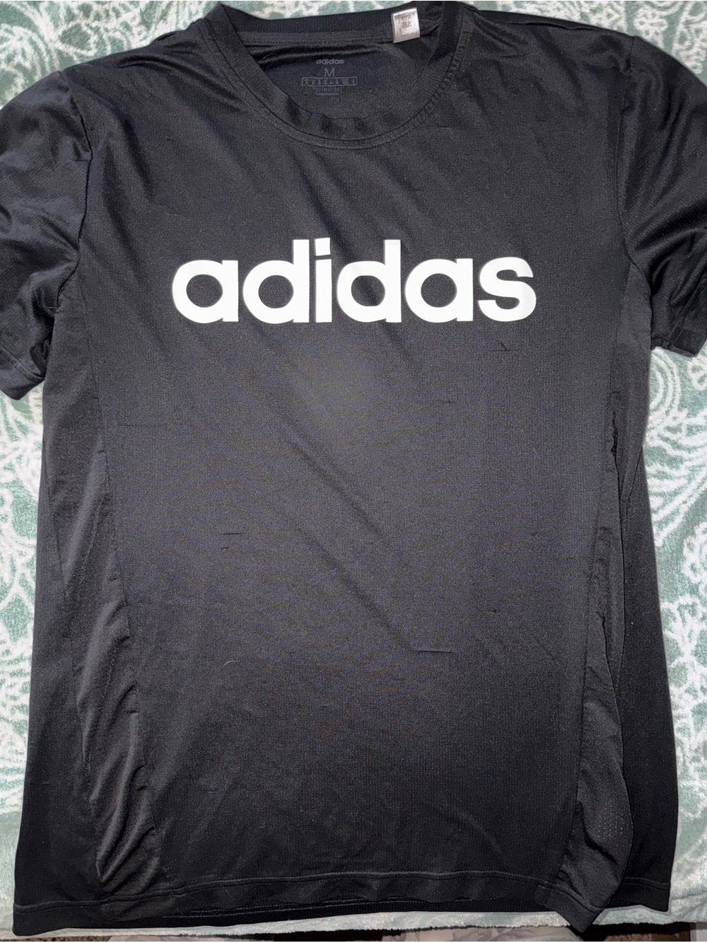adidas Black Crewneck Tee with Subtle Logo